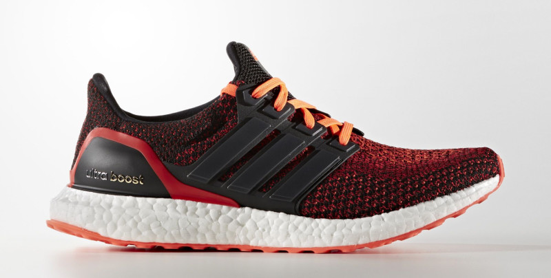 Adidas Ultra Boost Core Black Solar Red